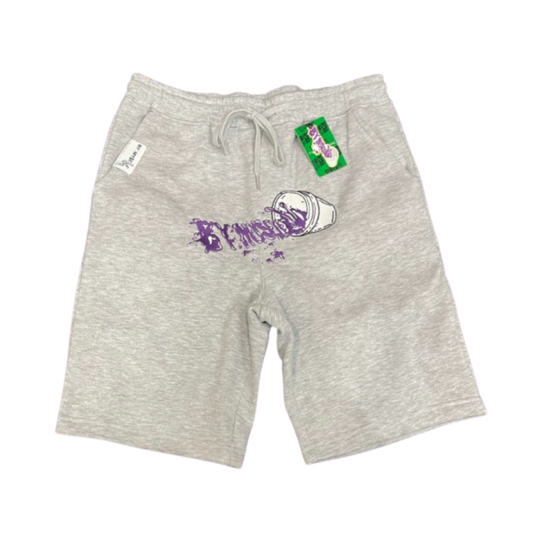 BY:MY$ELF LEAN CUP EMBROIDERY SWEAT SHORTS