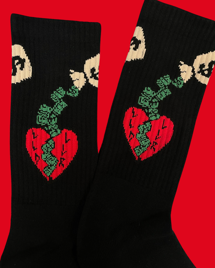 Black Heart Socks L