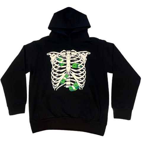 MONEY SKELETON HOODIE – BYMY$ELF